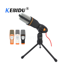 kebidu New 3.5mm Audio Wired Stereo Condenser SF-666 Microphone With Holder Stand Clip For PC Chatting Singing Karaoke Laptop 2024 - buy cheap