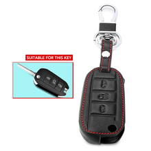 Leather Car Key Case Folding Cover For Peugeot 208 508 2008 for Citroen C4L CACTUS C5 C3 C6 C8 Picasso Xsara Styling 2024 - buy cheap