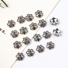 300pcs Silver Plated Flower Tibetan Bead Caps 6mm Filigree Jewelry Findings Connector Beads Cap Wholesale Parts Jewellery Diy 2024 - buy cheap