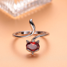 Женское кольцо с натуральным кристаллом, обручальное кольцо принцессы с лисой, модные ювелирные украшения для свадьбы 2024 - купить недорого