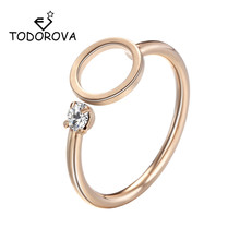 Todorova clássico simples cor de ouro círculo redondo dedo anéis para mulheres anel ajustável feminino jóias geométricas dropshipping 2024 - compre barato