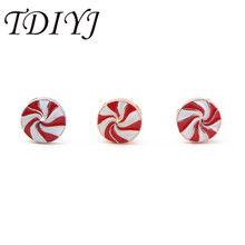 TDIYJ Red White Christmas Wave Board Sugar Slide Charms Fit For Mesh Bracelets Gift Women Jewelry 12Pcs/lot 2024 - buy cheap