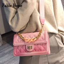 Милые розовые женские повседневные сумки-мессенджеры с цепочками, женские сумки через плечо, сумки через плечо, маленькие женские кожаные сумки Bolsos Mujer 2024 - купить недорого