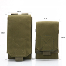 Bolsa de teléfono táctica para exteriores, bolsa de camuflaje del ejército MOLLE, bolsa con cinturón de gancho, nailon 1000D, paquete móvil W8 2024 - compra barato