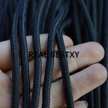 Real bestxy 10 m/lote 4.5mm preto paracord cordão corda diy pulseira acessórios preto corda de náilon para pulseiras que fazem corda 2024 - compre barato