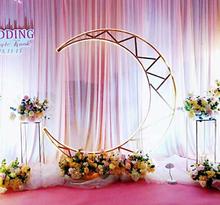Wedding props new wrought iron arched door moon door background ornaments runway stage decoration scene layout 2024 - buy cheap