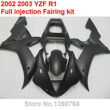 Комплект обтекателей для Yamaha YZF R1 2002 2003, матовые черные детали кузова, комплект обтекателей YZFR1 02 03 BV10 2024 - купить недорого
