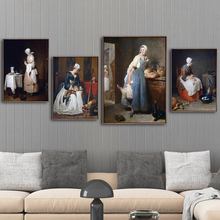 Home Decoration Print Canvas Art Wall Pictures for Living Room Poster Paitings French Chardin Jean-Baptiste-Simeon Woman 2024 - buy cheap