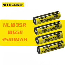 NITECORE-batería recargable NL1835R, 4 Uds., puerto de carga USB, 3500mah, 3,6 V, 5A, Li-ion, NL189, NL1834, NL1835, Versión de Actualización 2024 - compra barato