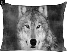 Custom White Wolf Rectangle Pillowcase zipper Classic Pillow Case size 35*45cm 40*60cm 50*75cm soft Pillow Cover 2024 - buy cheap