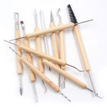 11pcs/set Professional Wooden Stainless Clay Sculpting Set Polyform Sculpey Tools Playdough Tools Polymer Modeling Clay Tools 2024 - buy cheap