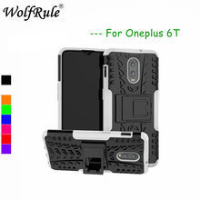 WolfRule para fundas Oneplus 6 T funda de doble capa armadura de silicona para Oneplus 6 T soporte de teléfono carcasas Oneplus 6 T 6 T 2024 - compra barato