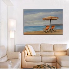 Hand Painted Top Artist Abstract seascape Oil Painting Seaside Poster Canvas Wall Pictures for Living Room Cuadros Decoration 2024 - buy cheap