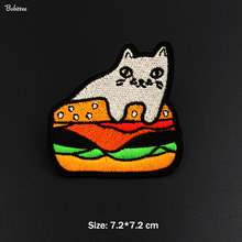 Cartoon Arts Cats Iron on Cropped Patches for Kids Clothes Jacket Jeans Decoration Adhesive Embroidered Stickers Applique 2024 - buy cheap