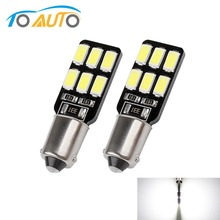 Ba9s-lâmpada led canbus t4w h6w, 2 peças, luz interior sem erro, estacionamento, luzes da placa, lâmpada de leitura, 12v, branca, automóvel 2024 - compre barato