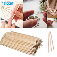 New Arrival Haicar 100Pcs Pro Nail Art Orange Wood Stick Cuticle Pusher High Quality Nail Remover Pedicure Manicure Tool Pretty 2024 - buy cheap