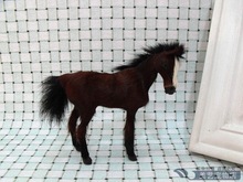 Mini caballo de simulación realista, juguete de Caballo marrón, regalo de 10x5x9cm 2024 - compra barato