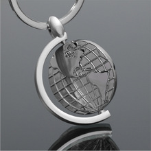 Indusleaves Creative Personality Globe Metal Keychain Car Advertising Waist Hanging Key Ring Chain Pendant Gifts 2024 - buy cheap