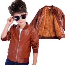 Jaqueta masculina de couro infantil, casacos para crianças primavera outono manteau garcon 8nt019 2024 - compre barato