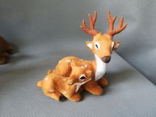 Simulação de cervo de plástico e pele sika, 11x12cm, cervo, pai doméstico, bebê, crianças, modelo, brinquedo de decoração para casa w0859 2024 - compre barato