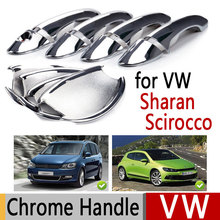 Manija de puerta cromada de lujo para VW Sharan Scirocco, cubiertas de Exterior, accesorios de Volkswagen, pegatinas, estilo de coche, gran oferta 2024 - compra barato