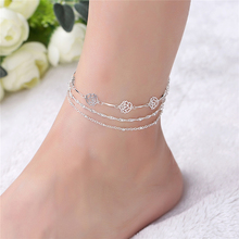 925 Silver Anklets for Women Jewelry Elegant Flower Anklet Bracelet Foot Chain cheville Summer Beach NB150 2024 - buy cheap