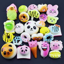 10 PCS Random Squishy Panda Bread Ice Cream Slow Rising Cute Phone Straps Cake Buns Pendant Toy Kid Squeeze Scented Charms drop 2024 - buy cheap