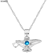 Aladdin Magic Lamp pendant Pearl Cage necklaces Girls Women Vintage Cartoon  Jewelry Cosplay Gift DIY Locket Necklace Wholesale 2024 - buy cheap