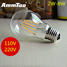 E27 2W 4W 6W 8W LED Chips LED Bulb Light Lamps Glass Globe Lamp Edison Led Filament Bulb Warm White 110V 240V Lampada Led 2024 - buy cheap