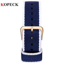 KOPECK Simple Fashion Men Waterproof Nylon Strap 18mm Watch Band Pin Buckle Strap Belt Watchbands 20mm Women Wristwatch Bands 2024 - buy cheap