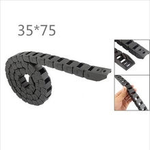 Cadena de arrastre de Cable de plástico de 1M 35*75mm para máquina CNC, cubierta de apertura de diámetro interior, PA66, Envío Gratis 2024 - compra barato