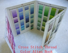 Embroidery  Cross Stitch Real Thread Color Map Book Total 447 Colors of Thread Sample Made by Real Thread Free Shipping 2024 - buy cheap