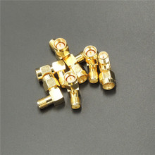 100pcs goldplated sma male to female 90 degree right angle in series RF coaxial adapter connector 2024 - buy cheap