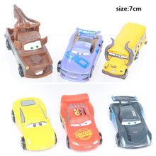 Disney-Pixar Cars 3 y 6 unids/set de 7cm, Mini MODELO DE figura de acción en Pvc, rueda móvil, coche clásico, Rayo Mcqueen, Jackson Storm para niños 2024 - compra barato
