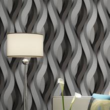 Rolo de papel de parede 3d com textura metálica, preto, cinza, branco, de vinil, qualidade, moderno, luxo 2024 - compre barato