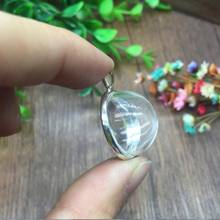 5sets/lot 20mm Transparent half round glass dome vial pendant silver/bronze base tray setting necklace jewelry finding making 2024 - buy cheap