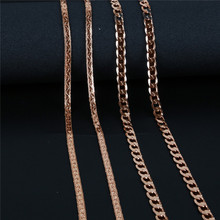 5mm 7mm 52cm Chain Necklaces Copper Link Chain Necklace Plated Rose Gold Necklaces For Women Men Copper Necklace Fashion Jewelry 2024 - buy cheap