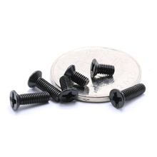 100pcs M1x3/4/5/6/8mm Length Carbon steel black Countersunk head Phillips screw Machine screws flat heads cross bolt 2024 - buy cheap