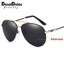 Gafas de sol polarizadas para conducir, lentes clásicas de piloto con marco de Metal, Retro, Vintage, con espejo, UV400, 2020 2024 - compra barato