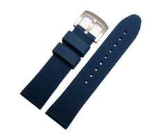 Pulseira de borracha de alta qualidade masculina, 22mm 24mm, preto, azul, à prova d'água, faixa macia, frete grátis 2024 - compre barato