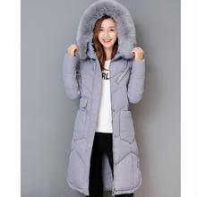 Winter autumn New clothes Collection Long coat Hooded Women's Thicken Parkas Straight type Warm Stylish Winter Jacket Long Pink 2024 - buy cheap