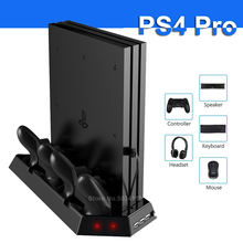 PS4 Pro Vertical Stand Cooling Fan Controller Charger Charging Dock for Sony PS 4 Playstation 4 Pro Console Games Accessories 2024 - buy cheap