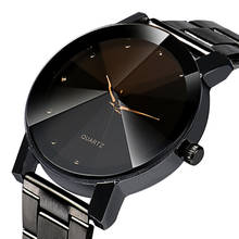 Роскошные модные часы 2018, Женские Аналоговые кварцевые наручные часы из нержавеющей стали с браслетом с кристаллами для мужчин и женщин 2024 - купить недорого