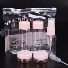 Minibotella de plástico transparente para maquillaje, recipiente vacío para sombra de ojos, maquillaje, cosmético, crema facial, 7 unidades por juego 2024 - compra barato