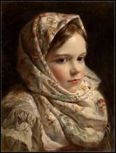 Needlework for embroidery DIY DMC High Quality - Counted Cross Stitch Kits 14 ct Oil painting - Girl in Scarf 2024 - buy cheap