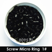 Mini anel de parafuso de alumínio 5000 m, micro grânulos para vara de cabelos, extensão de cabelos de penas 4 cores, 4 tamanhos 2024 - compre barato
