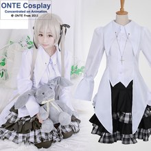 ONTE Anime Yosuga no Sora Cosplay Costume Kasugano Sora Lolita Dress (Top+Skirt +Socks +Cross Necklace) 2024 - buy cheap