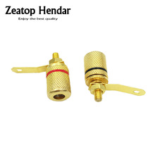 10Pcs Gold Plated Amplifier Speaker Terminal Binding Post Banana Audio Plug Jack 4mm Connector 25*11mm 2024 - buy cheap