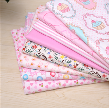 2016 Hot! 8 Pcs 40*50 cm série rosa, Bonito pequenas flores de Algodão Acolchoado Conjuntos de Tecido, Têxtil Retalhos, tecido para Costura, Tecido 2024 - compre barato