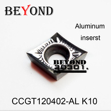 BEYOND CCGT120402-AL K10 CCGT 120402 processing Aluminum and Copper Carbide Inserts Lathe Tools Turning Tool CNC Cutter 2024 - buy cheap